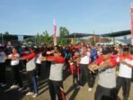 Puncak Peringatan HKN, UPT Puskesmas Moyo Hilir Gelar Senam Dan Jalan Santai