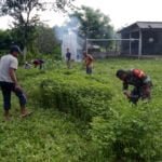 Koramil Lape Lopok Bangkitkan Semangat Gotong Royong Warga