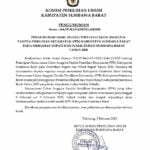 PENGUMUMAN HASIL SELEKSI TERTULIS CALON ANGGOTA PPK KSB TAHUN 2020