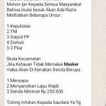 Hoax! Informasi Razia Makser Didenda 250 Ribu