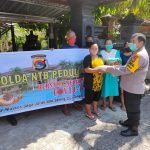Polda NTB Salurkan Bantuan Sembako di Tiga Lokasi di Mataram
