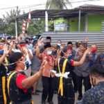 Peletakan Batu Pertama SD Negeri Bukit Damai, Bupati disambut Tarian