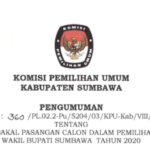 Pengumuman Daftar Pendaftaran Bakal Calon Bupati Sumbawa Tahun 2020