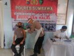 Jajaran Polres Sumbawa Disuntik Vaksin
