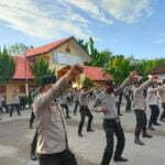 Latihan beladiri polres sumbawa
