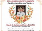 Turut Berdukacita Atas Meninggalnya Bapak H. Muhammad Amin, SH.MH oleh DPC Partai Gerindra Sumbawa