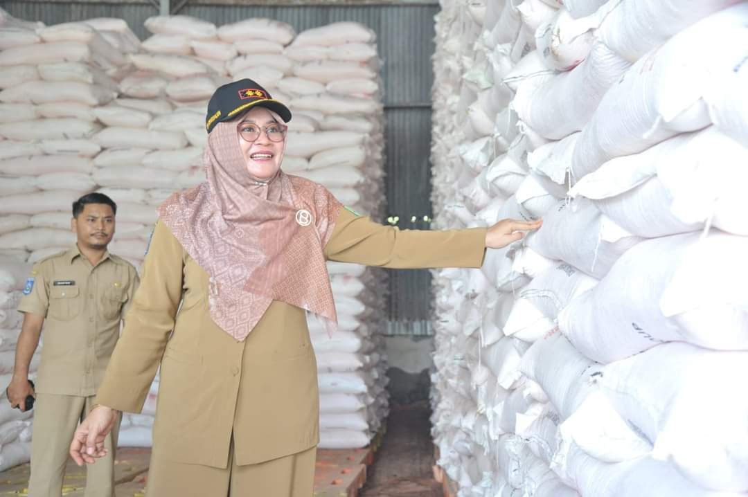 Pastikan Distribusi Lancar, Wabup Sumbawa Inspeksi Gudang Pupuk