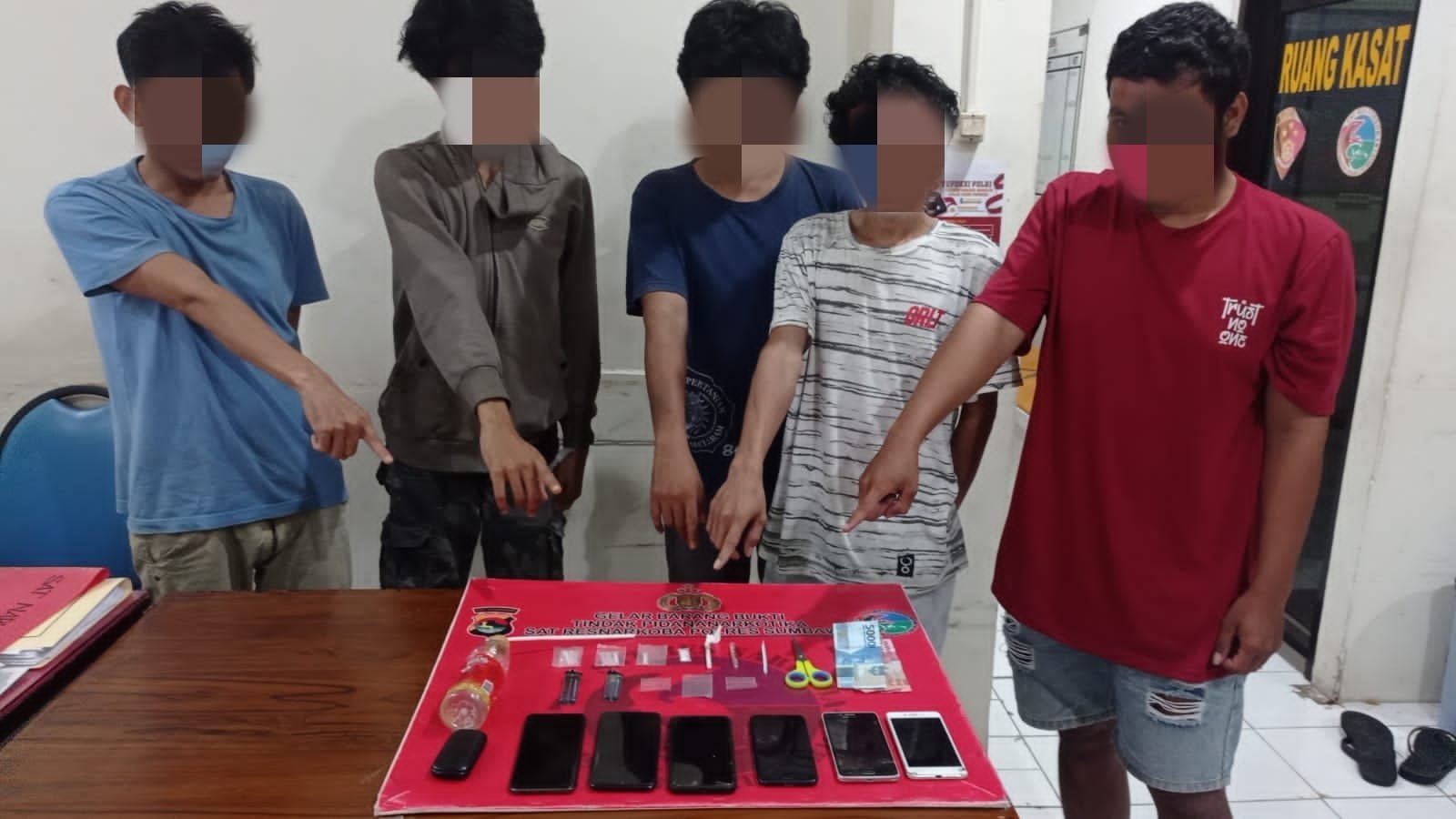 5 Orang Terduga Pelaku Narkoba Diamankan Polisi