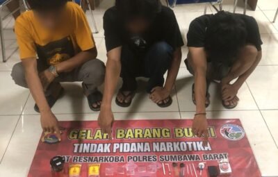 Polres Sumbawa Barat Ringkus 3 Terduga Pelaku Narkoba