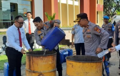Polres Sumbawa Kembali Musnahkan Barang Bukti Minuman Beralkohol