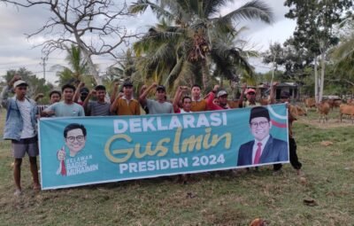 Kelompok Ternak Sapi Nanga Lestari Lingkungan Bertong Deklarasi Gus Muhaimin Capres 2024