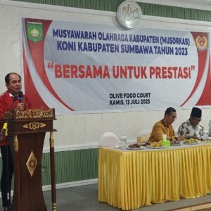 Abdul Rafiq Terpilih Jadi Ketua KONI Sumbawa 2023 – 2027