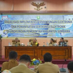 Maksimalkan Pelayanan, Diskominfotiksandi Sumbawa Sosialisasikan Implentasi TTE dan Sertifikat Elektronik