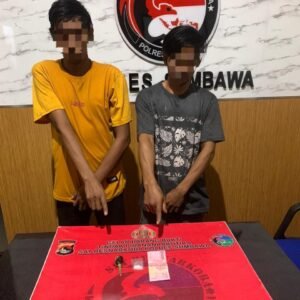 Hendak Transaksi di Hotel, Dua Orang Kurir Narkoba Diamankan ke Polres Sumbawa