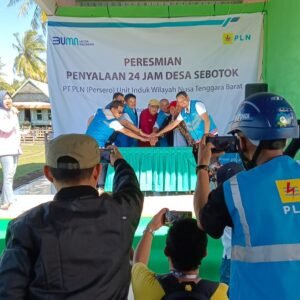 BUPATI RESMIKAN PENYALAAN LISTRIK 24 JAM DESA SEBOTOK