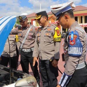 Jelang Pilkada 2024, Kapolres Sumbawa Periksa Kesiapan Kendaraan Dinas