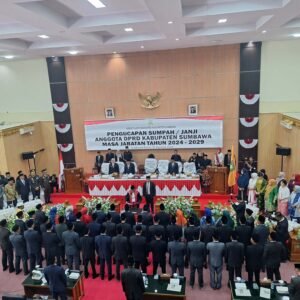 45 Anggota DPRD Kabupaten Sumbawa Periode 2024 – 2029 Dilantik