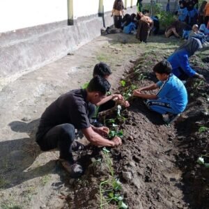 Mahasiswa KKL UNSA Ajarkan Siswa SDN Rhee Loka Kembangkan Apotek Hidup