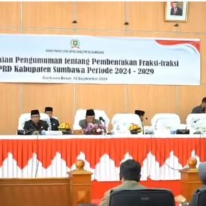DPRD Sumbawa Gelar Paripurna Pembentukan Fraksi