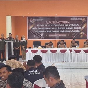 KPU Sumbawa Gelar Rapat Pleno Rekapitulasi dan Penetapan DPT Pilkada 2024