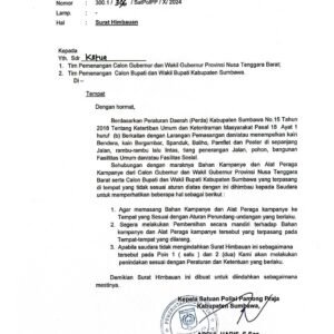 Satpol PP Sumbawa Imbau Calon dan Tim Pilkada Jaga Ketertiban dan Kedamaian