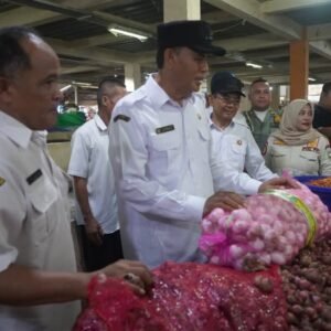 Pastikan Harga Sembako Terkendali, Bupati dan Wakil Bupati Sidak Pasar Seketeng