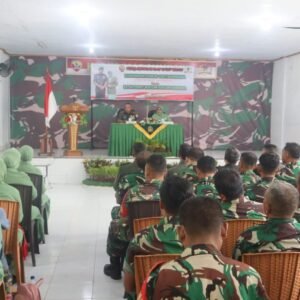 Resmi Jabat Dandim Sumbawa, Letkol Kav Basofi Beri Arahan Perdana pada Anggota