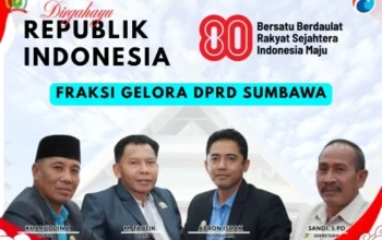 FRAKSI GELORA DPRD KABUPATEN SUMBAWA UCAPKAN DIRGAHAYU RI KE 80