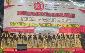 Ustadzah Majlis Ta’lim Seda Samawa Cendekia Juara 2 Lomba Sholawatan HUT RI ke-80 di Kodim Sumbawa