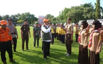 Pimpin Upacara Siaga Bencana, Sekda Pastikan Kesiapan Pasukan