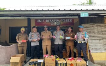 Jamin Ketertiban Ibadah Ramadan, Forkopimcam Utan Razia dan Sita Ratusan Petasan