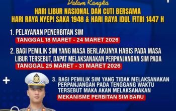 Pelayanan SIM Polres Sumbawa Tutup Saat Libur Nyepi dan Idul Fitri 2026