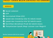 Open Recruitment Dosen Tetap Prodi Teknik Mesin Universitas Samawa