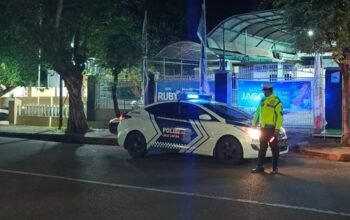 Cegah Gangguan Kamtibmas, Satlantas Polres Sumbawa Gencarkan Patroli Blue Light