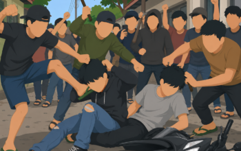 Diduga Curi Motor, Dua Remaja Diamuk Massa