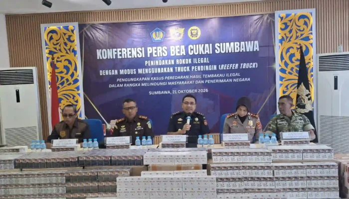 Hingga Oktober 2026, Bea Cukai Sumbawa Tindak 2,2 Juta Batang Rokok Ilegal