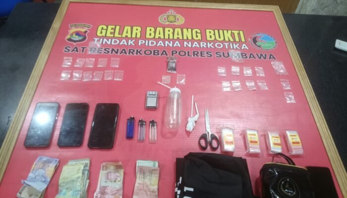 4 Pemuda dan 23 Poket Sabu Diamankan Polisi